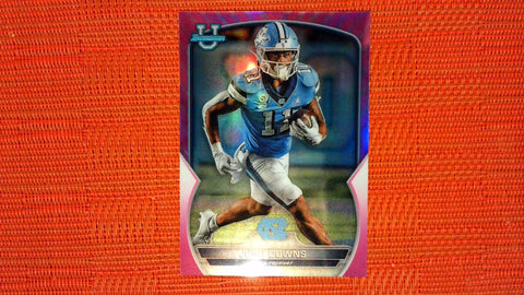 2022 Bowman Chrome University #30 Josh Downs Pink Refractor