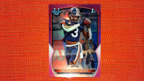 2022 Bowman Chrome University #96 Dontayvion Wicks Pink Refractor