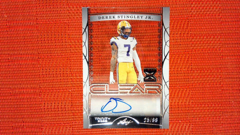 2022 Leaf Trinity #CA-DS1 Derek Stingley Jr. Clear Autographs Set Silver Foil 25/99