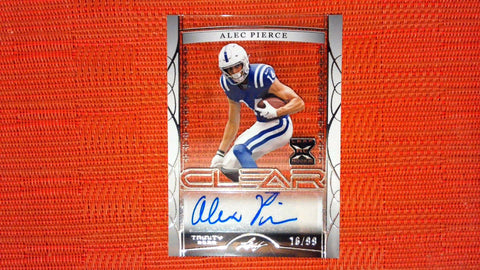 2022 Leaf Trinity #CA-AP1 Alec Pierce Clear Autographs Set Silver Foil 16/99