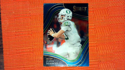 2022 Panini Select Draft Picks #135 Justin Herbert Blue