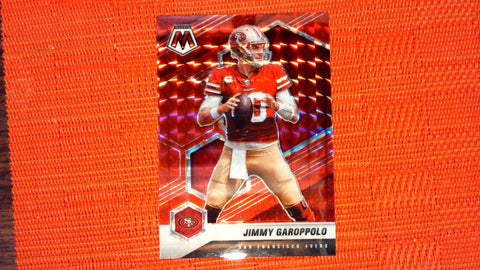 2021 Panini Mosaic #173 Jimmy Garoppolo Prizm Red