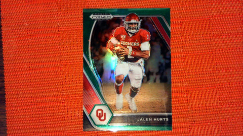 2021 Panini Prizm Draft Picks Collegiate #32 Jalen Hurts Green