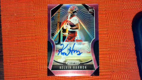 2019 Panini Prizm #363 Kelvin Harmon Rookie Autographs Prizm Pink