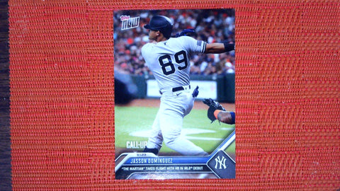 2023 Topps Now #798 Jasson Dominguez Yankees CALL-UP: "The Martian" Takes Flight with HR in MLB Debut (PR=25,381) Near mint or better