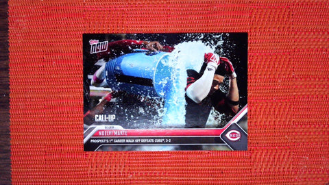 2023 Topps Now # Noelvi Marte - Reds CALL-UP: Prospect's 1st Career Walk Off Defeats Cubs, 3-2 (PR=1,852) Near mint or better