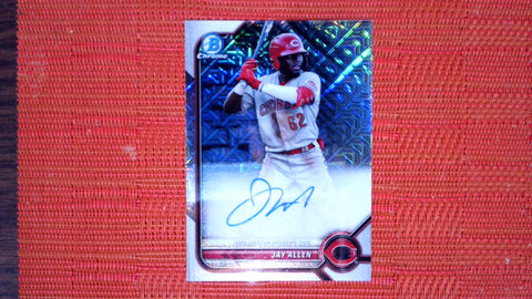 2022 Bowman #BMA-JA Jay Allen Chrome Prospect Autographs Mojo Refractor Near mint or better