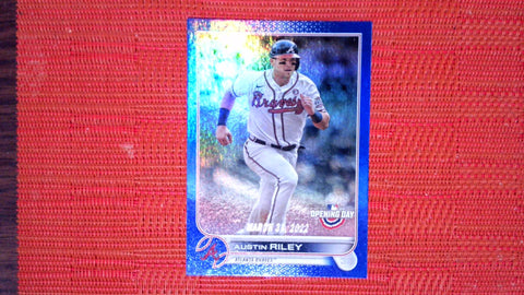 2022 Topps Opening Day #146 Austin Riley (PR=2022) Blue Foil Near mint or better