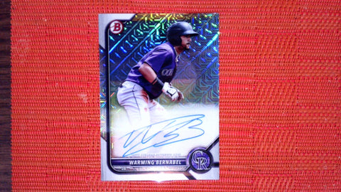2022 Bowman Chrome #BCMA-WB Warming Bernabel Mega Chrome Autographs Near mint or better