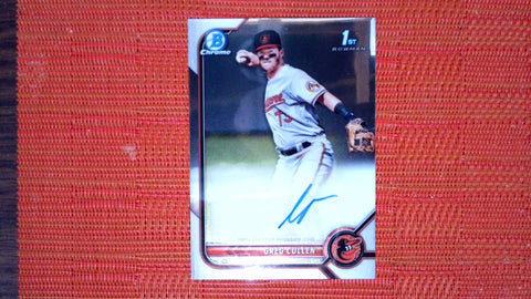 2022 Bowman Chrome #CPA-GC Greg Cullen Prospect Autographs Near mint or better