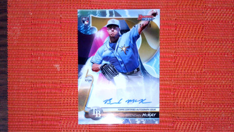 2020 Bowman's Best #B20-BM Brendan McKay 9/50 Best of 2020 Autographs Gold Refractor Near mint or better
