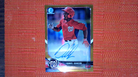 2018 Bowman #CPA-DJ Daniel Johnson 42/50 Chrome Prospect Autographs Gold