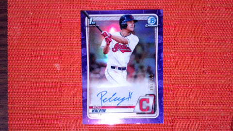 2020 Bowman Draft #CDA-PH Petey Halpin 66/250 Chrome Draft Pick Autographs Purple Near mint or better