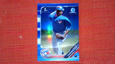 2019 Bowman Chrome #BCP-184 Miguel Hiraldo 15/150 Prospects Blue Refractor Near mint or better