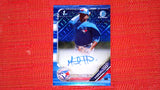 2019 Bowman Chrome #CPA-MH Miguel Hiraldo Mojo 116/150 Prospects Autographs Blue Refractor Near mint or better