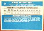 1982 Donruss  #54 Jorge Bell- Rookie Default Title