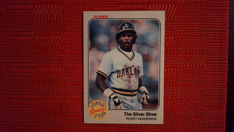 1983 Fleer #639 Rickey Henderson The Silver Shoe (See Scans) Baseball Default Title