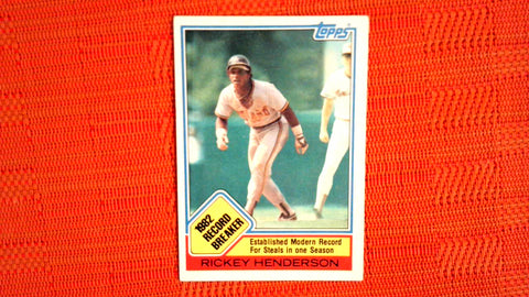 1983 Topps 1982 Record Breaker #2 Rickey Henderson (see Scans) Default Title