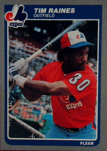 1985 Fleer #405 Tim Raines (See Scans) Baseball Default Title