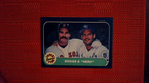 1986 Fleer #634 Wade Boggs Boggs & "Hero" (See Scans) Baseball Default Title