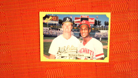 1987 Classic Baseball Yellow Green Backs Variation Card #1 Mark McGwire/Eric Davis Default Title