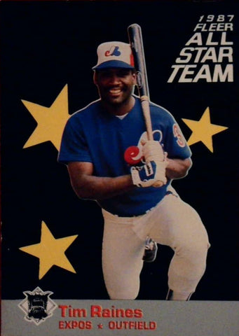1987 Fleer All Star#12 Tim Raines InsertBaseball Default Title