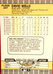 1989 Fleer  #247 David Wells- Rookie Default Title