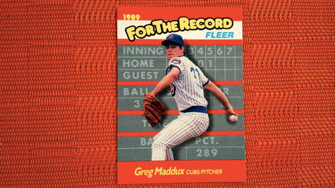 1989 Fleer Insert #5 Greg Maddux For the Record Baseball Default Title