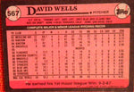 1989 Topps  #567 David Wells- Rookie Default Title
