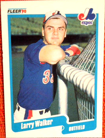 1990 Fleer  #363 Larry Walker- Rookie Default Title