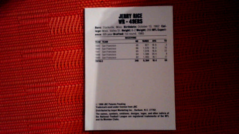 1990 NFL Pro Set Collect A Books Jerry Rice Default Title