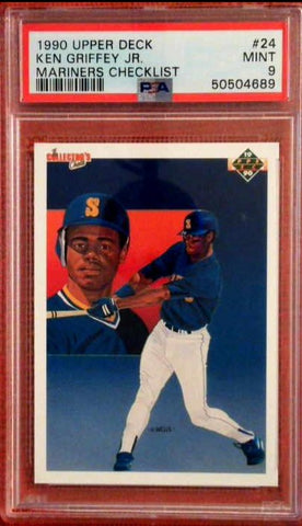 1990 Upper Deck PSA 9 #24 Ken Griffey Jr - Mariners Checklist Default Title