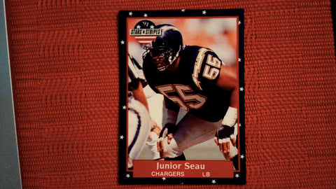 1991 Fleer Stars N Stipes Rookie #56 Junior Seau Football Default Title
