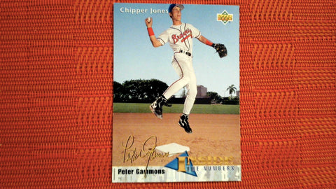 1993 Upper Deck #459 Chipper Jones Peter Gammons Inside the Numbers Baseball Default Title