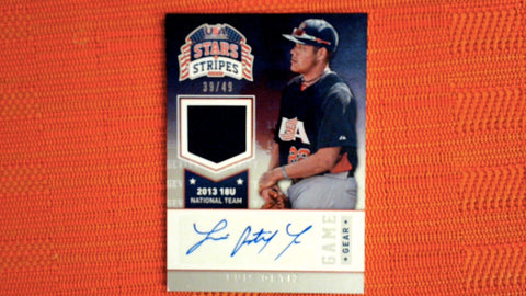 2015 Panini USA Stars and Stripes Baseball Game Gear Materials Longevity #65 Luis Ortiz 39/49- San Francisco Giants Default Title