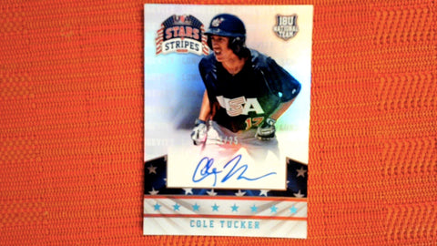 2015 Panini USA Stars and Stripes Baseball Longevity Signatures Set Holo Foil #23 Cole Tucker 19/25 Default Title