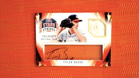 2015 Panini USA Stars and Stripes Baseball Stars and Stripes Signatures Set Button #96 Tyler Beede 7/11 Default Title
