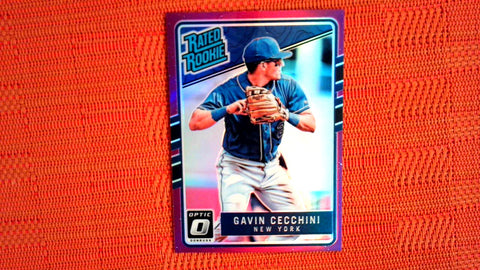 2017 Donruss Optic Rated Rookie Purple Prizm Refractor #55 Gavin Cecchini Default Title