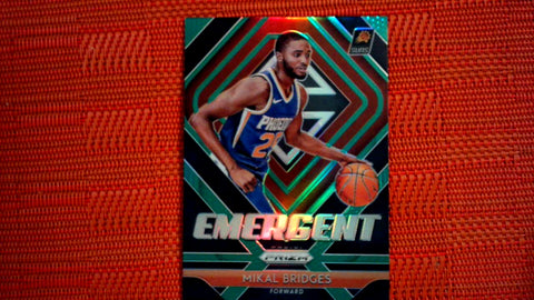 2018-19 Panini Prizm Basketball Emergent - Green Prizm #10 Mikal Bridges - Rookie Default Title