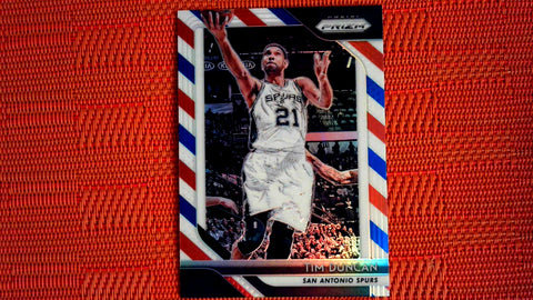 2018-19 Panini Prizm Basketball Red/White/Blue Prizm #225 Tim Duncan Default Title