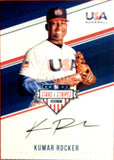 2018 Panini Stars & Stripes USA Baseball 18U National Team Signatures Black Ink #KR Kumar Rocker 415/499 Default Title