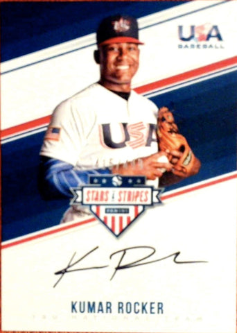 2018 Panini Stars & Stripes USA Baseball 18U National Team Signatures Black Ink #KR Kumar Rocker 415/499 Default Title
