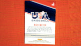 2018 Panini Stars & Stripes USA Baseball College National Team Connections Signatures Blue Ink #NME Nick Meyer 251/499 - New York Mets Default Title