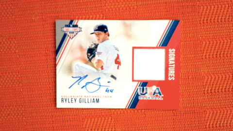2018 Panini Stars & Stripes USA Baseball Stars and Stripes National Team Signatures #18 Ryley Gilliam 203/299 Default Title