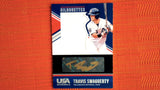 2018 Panini Stars & Stripes USA Baseball USA National Team Silhouettes Signatures Jerseys Black Gold #24 Travis Swaggerty 68/84 Default Title