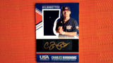 2018 Panini Stars & Stripes USA Baseball USA National Team Silhouettes Signatures Jerseys Black Gold #73 Charles Burroughs 22/39 Default Title