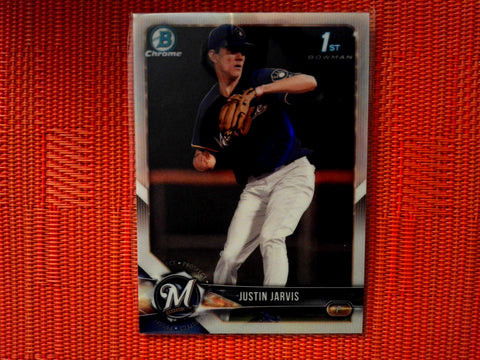 2018 Bowman Draft BD-104 Justin Jarvis - Milwaukee Brewers (Refractor)