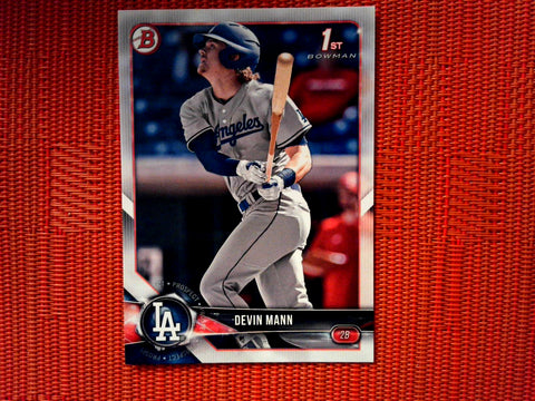 2018 Bowman Draft BD-15 Devin Mann - Los Angeles Dodgers (Base)