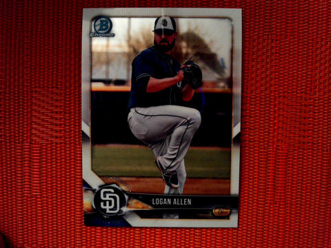 2018 Bowman Draft BD-169 Logan Allen - San Diego Padres (Chrome)