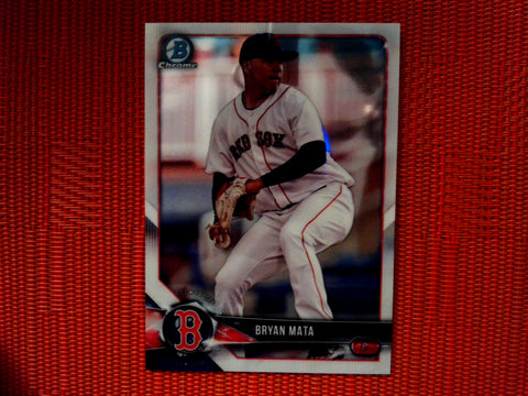 2018 Bowman Draft BD-172 Bryan Mata - Boston Red Sox (Chrome)